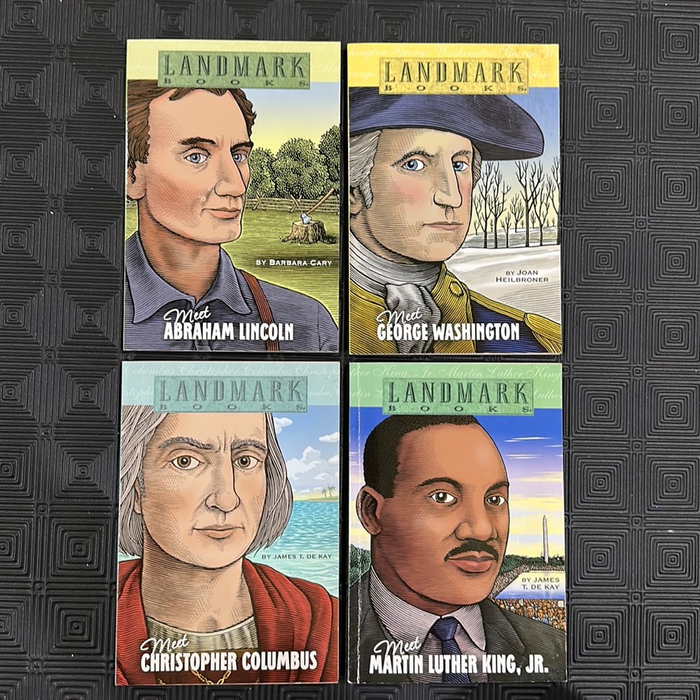 Set of 4 Landmark Books, Historical Persons